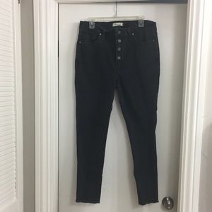 Madewell High-Rise Skinny Jeans Button-Through Edition Berkeley Black